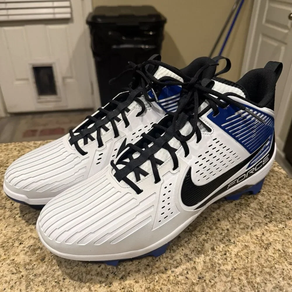 BRAND NEW Nike Force Savage Pro 3 Men's Size 16 Cleats White/Blue DA5453-110